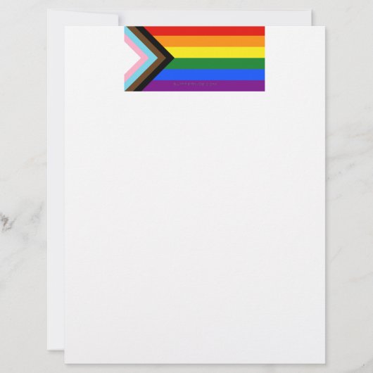 En-tête De Lettre Le drapeau de fierté Progress de SlipperyJoe six h (Devant)
