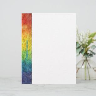 En-tête De Lettre Le drapeau tie-dyé de SlipperyJoe arc-en-ciel pres