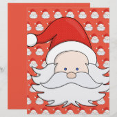 En-tête De Lettre Le mignon Père Noël (Devant / Derrière)