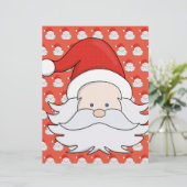 En-tête De Lettre Le mignon Père Noël (Debout devant)