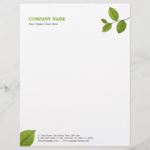 En-tête De Lettre Le vert laisse l'en-tête de lettre