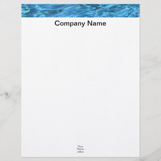 En-tête De Lettre L'eau de piscine (Devant)