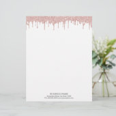 En-tête De Lettre Lecteurs de Parties scintillant or Rose moderne (Debout devant)