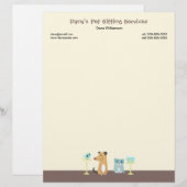 En-tête De Lettre L'en-tête de lettre de la garde d'enfants d'animal (Devant / Derrière)