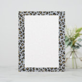 En-tête De Lettre Léopard noir de l'or (Debout devant)