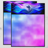 En-tête De Lettre Les dauphins au clair de lune (Devant / Derrière)