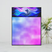 En-tête De Lettre Les dauphins au clair de lune (Debout devant)