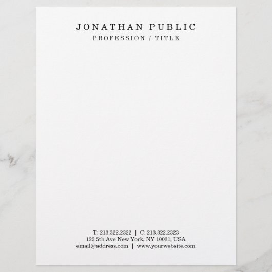 En-tête De Lettre Letterhead Modern Minimalist Elegant Template (Devant)