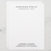 En-tête De Lettre Letterhead Modern Minimalist Elegant Template (Devant / Derrière)