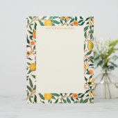 EN-TÊTE DE LETTRE LETTERHEAD WILLIAM MORRIS AVEC "POMEGRANATES" (Debout devant)