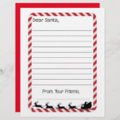 En-tête De Lettre Lettre à Père Noël (Devant / Derrière)