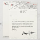 En-tête De Lettre Lettre de couverture contractuelle de l'architecte (Devant / Derrière)