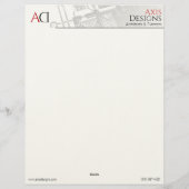 En-tête De Lettre Lettre de couverture contractuelle de l'architecte (Dos)