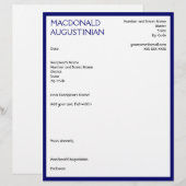 En-tête De Lettre LETTRE DE COUVERTURE RESUME moderne Personnalisabl (Devant / Derrière)