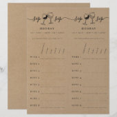 En-tête De Lettre Lettre Faux Kraft - Évaluation de dégustation de v (Devant / Derrière)