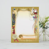 En-tête De Lettre Lettre Père Noël (Debout devant)