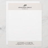 En-tête De Lettre Lettres Monogramme Modèle simple Moderne (Devant / Derrière)