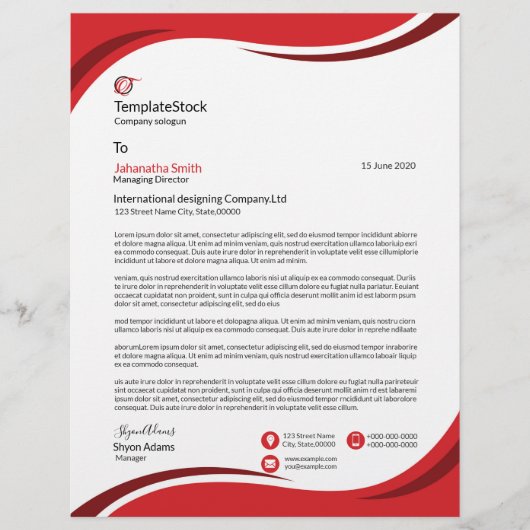 En-tête De Lettre Lettres professionnelles professionnelles (Devant)