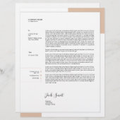 En-tête De Lettre Lettres professionnelles professionnelles (Devant / Derrière)