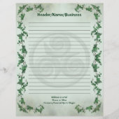 En-tête De Lettre Lierre Triskel rayé (Devant)