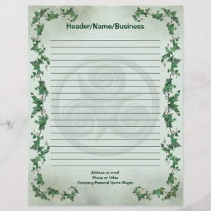 En-tête De Lettre Lierre Triskel rayé