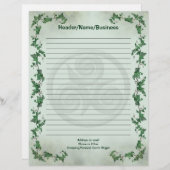 En-tête De Lettre Lierre Triskel rayé (Devant / Derrière)