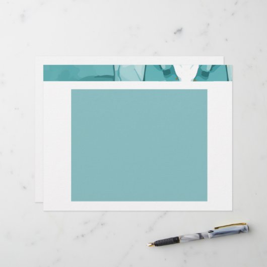 En-tête De Lettre Light Blue Marble Elegant Modern Pattern (Devant/Arrière en situation)