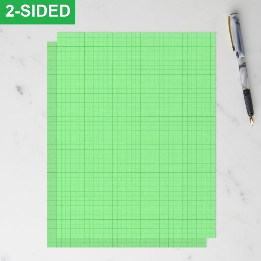 En-tête De Lettre Light Green Grid Graph Paper Sheets (Full Pages) 
