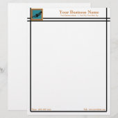 En-tête De Lettre Lignes lisses industrie musicale de trompette (Devant / Derrière)