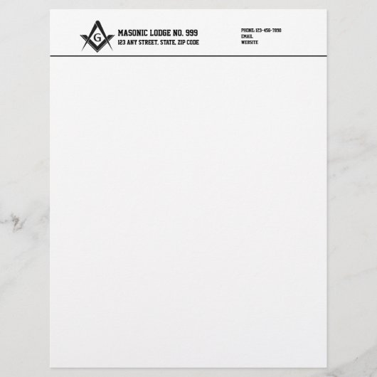 En-tête De Lettre Lodge Letterhead - Bold (Devant)