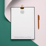 En-tête De Lettre Logo commercial | Minimaliste moderne<br><div class="desc">A simple custom business letterhead template in a minimalist style with a black border which can be easily updated with your logo and letterhead footer including company name name, address, telephone, email, site internet and any other including info social media usernames. Need help ? Feel free to contact me using...</div>