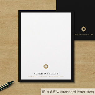 En-tête De Lettre Logo d'affaires moderne Luxe Bordure noire