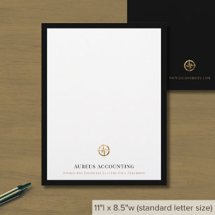 En-tête De Lettre Logo d'affaires moderne Luxe Bordure noire