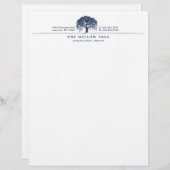 En-tête De Lettre Logo de la marine moderne russe Blue Willow Tree (Devant / Derrière)