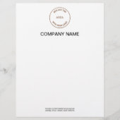 En-tête De Lettre Logo de l'entreprise Nom commercial Coordonnées Bl (Devant)