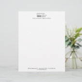 En-tête De Lettre Logo de maison moderne unique Noir/Blanc Immobilie (Debout devant)