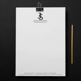 En-tête De Lettre Logo de monogramme de société de coutume d'affaire