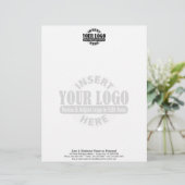 En-tête De Lettre Logo d'entreprise de base centré sur WATERMARK (Debout devant)