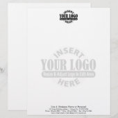 En-tête De Lettre Logo d'entreprise de base centré sur WATERMARK (Devant / Derrière)