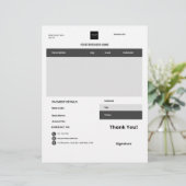 En-tête De Lettre Logo d'entreprise Facture de construction et d'ent (Debout devant)