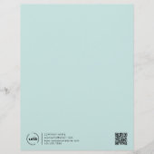 En-tête De Lettre Logo d'entreprise moderne QR Code léger Turquoise (Devant)