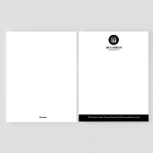 En-tête De Lettre Logo d'entreprise noir et blanc simple
