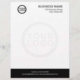 En-tête De Lettre Logo d'entreprise Papier à lettre Filigrane Noir B