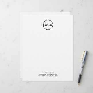 En-tête De Lettre Logo d'entreprise personnalisé avec texte personna