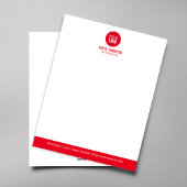 En-tête De Lettre Logo d'entreprise simple et rouge