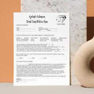En-tête De Lettre Logo d'extension Eyelash du test HookUp Allergy Pa