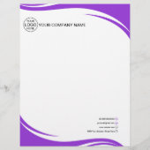 En-tête De Lettre Logo élégant violet Business (Devant)