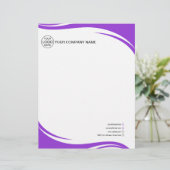 En-tête De Lettre Logo élégant violet Business (Debout devant)