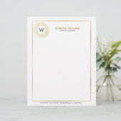 En-tête De Lettre Logo Gold Faux Parties scintillant Circle (Debout devant)