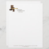 En-tête De Lettre Logo II d'architecture moderne du milieu du siècle (Devant / Derrière)